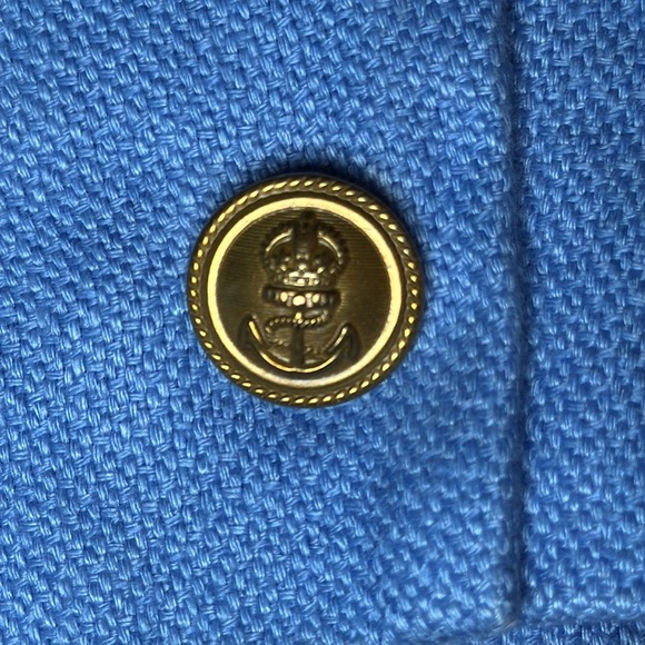 Lauren Ralph Lauren 100% Linen Double Breasted Blazer Military/Nautical Size 12 - Picture 14 of 14